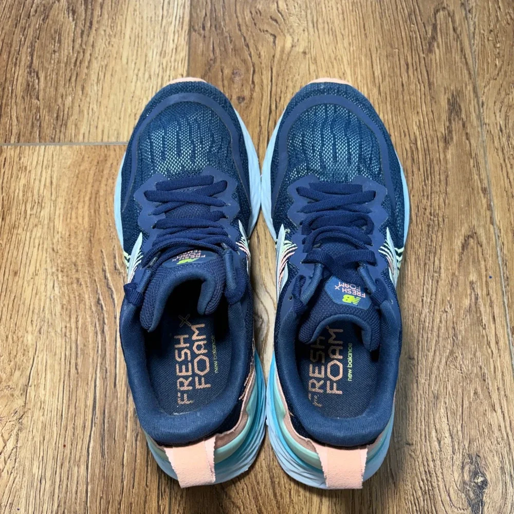 New Balance Fresh Foam Tempo Indigo Peach Mint Running Shoes Women's US 7.5